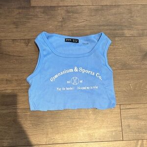 Blue Gymnasium & Sports Co. Crop Top